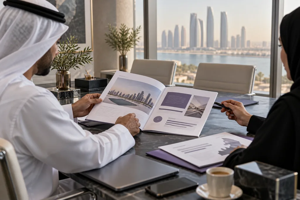 Company profile design for an Abu Dhabi business - tender-ready document