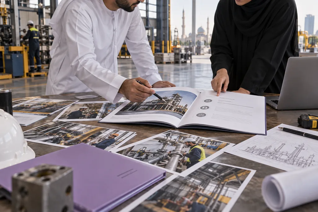 Company profile design for a Sharjah business - discovery-led writing and layout