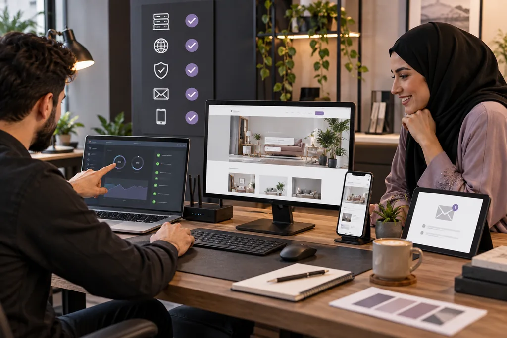 WordPress website development for a UAE business - build, hosting and email setup