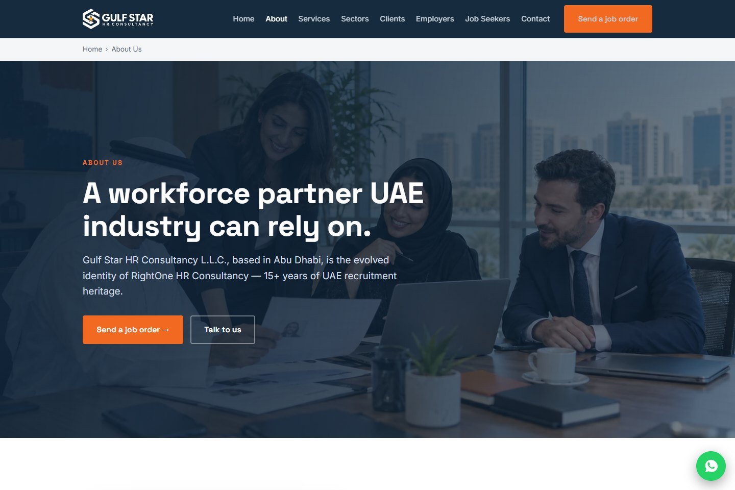 Gulf Star HR Consultancy website designed and built by NEXPHARE