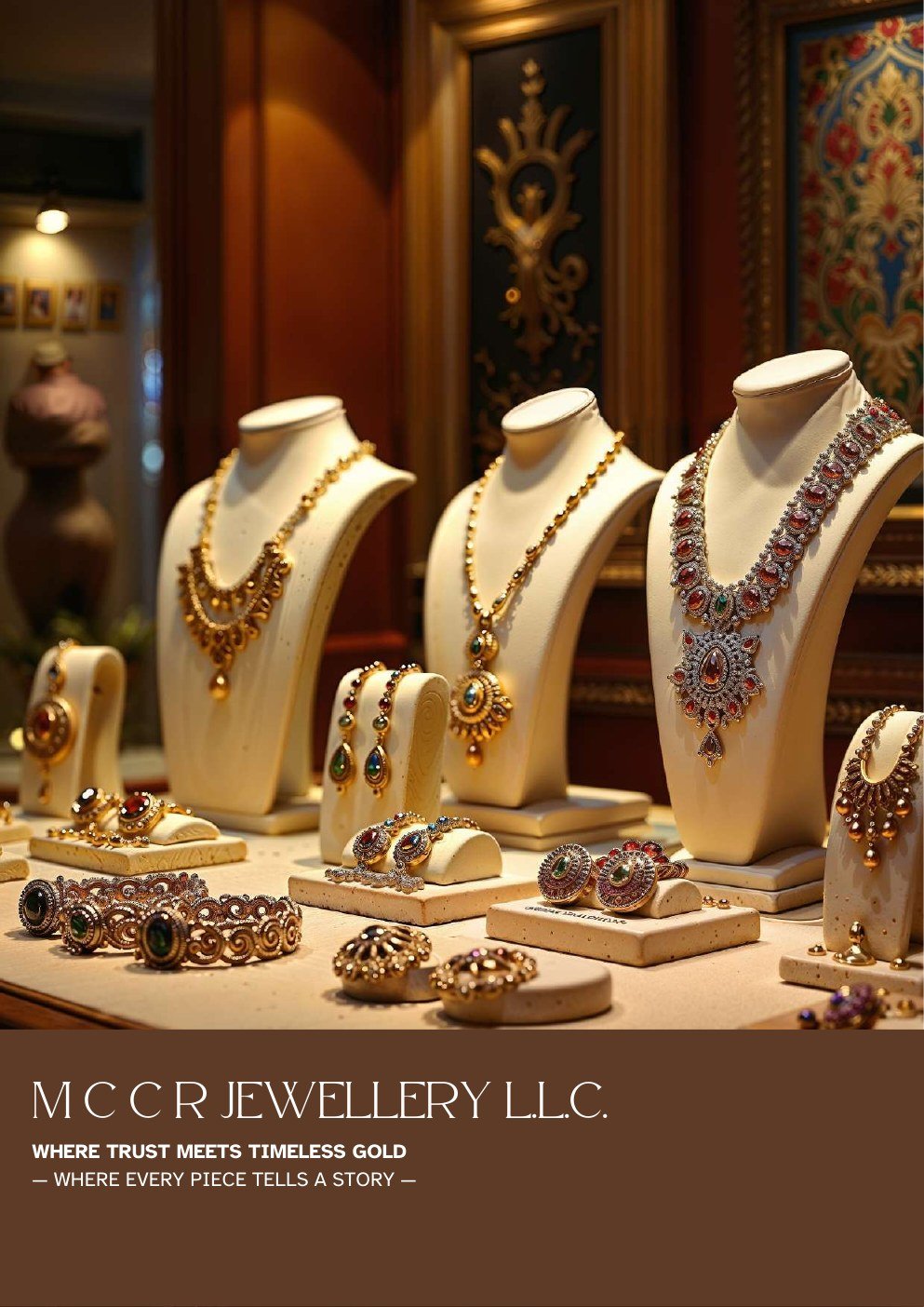 MCCR Jewellery company profile cover designed by NEXPHARE
