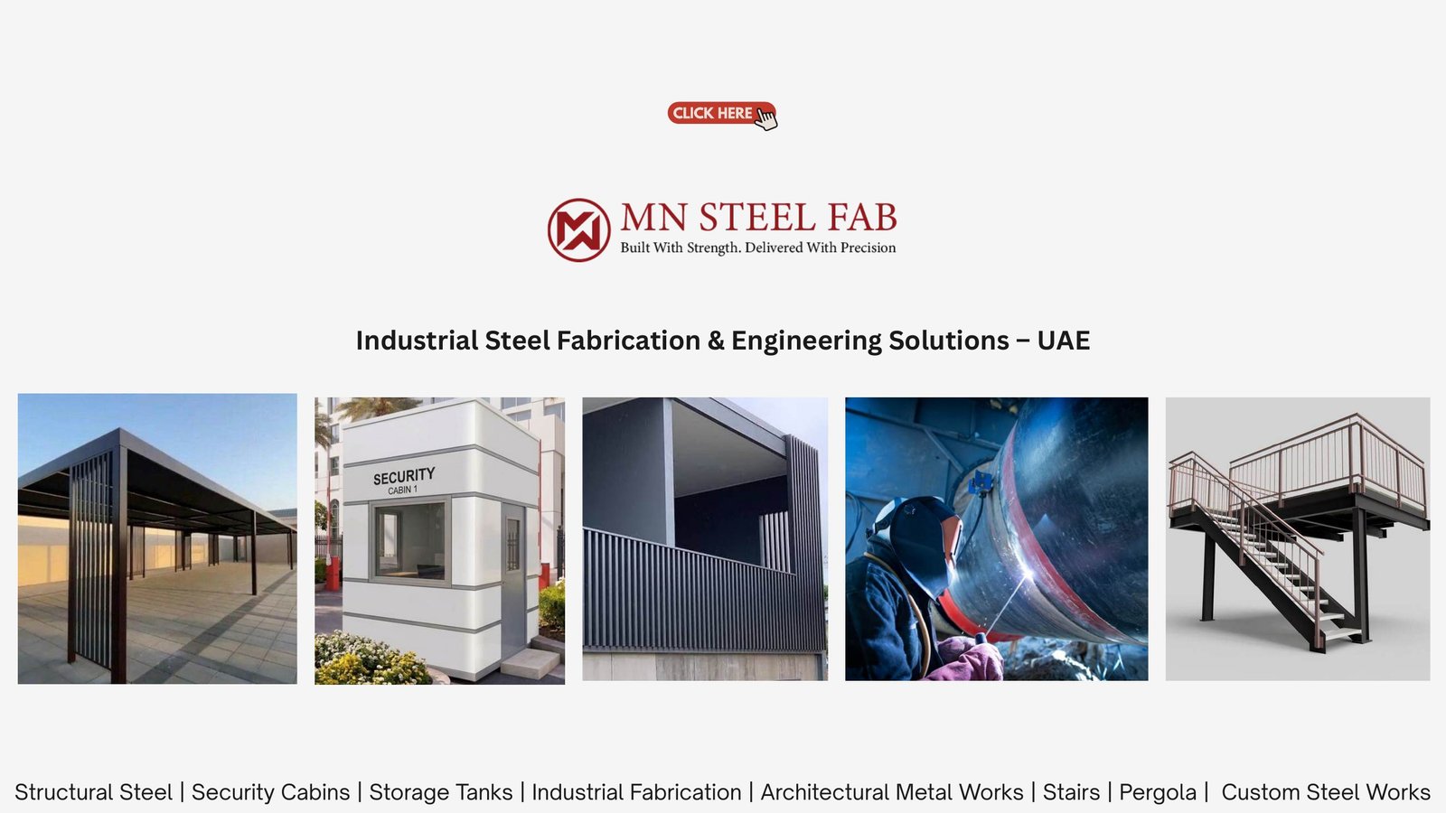 MN Steel Fab company profile cover designed by NEXPHARE
